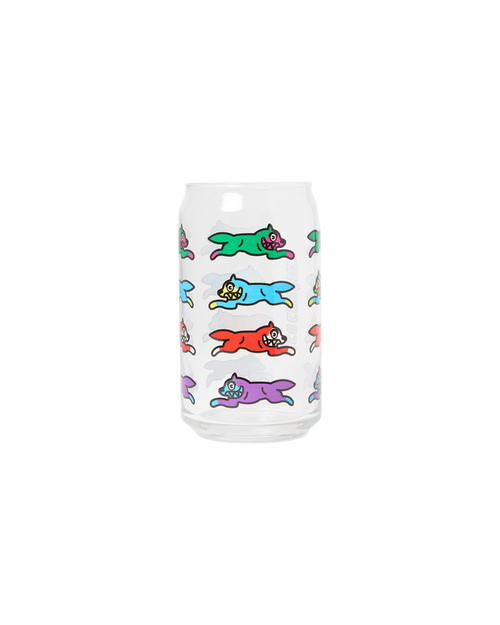 Running Dog Soda Can Glass