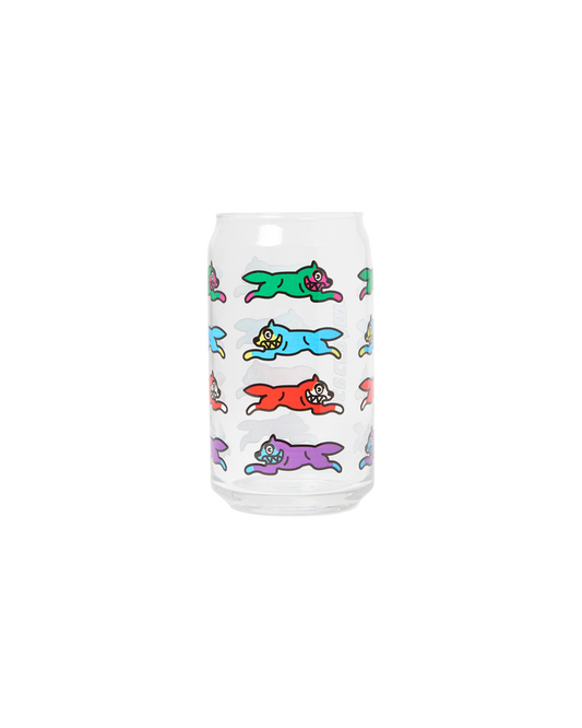 Running Dog Soda Can Glass