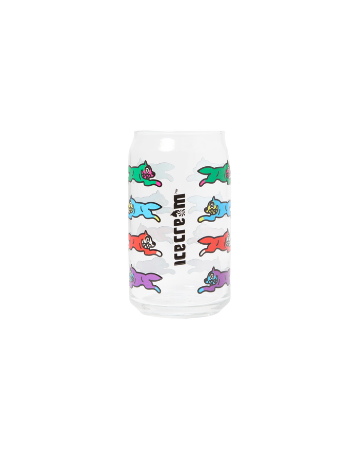 Running Dog Soda Can Glass