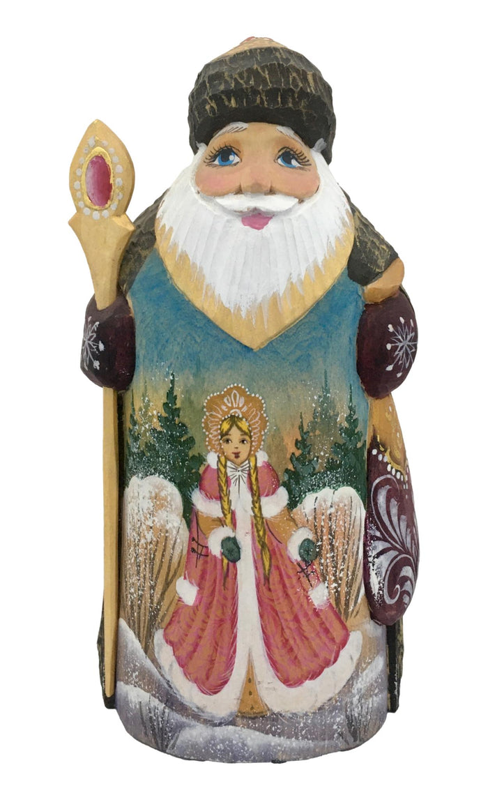 Russian Santa doll wooden Santa figurine