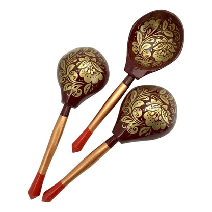 Wooden painted Russian spoons