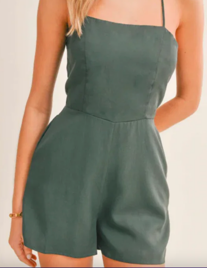 Sadie & Sage Evergreen Cami Romper