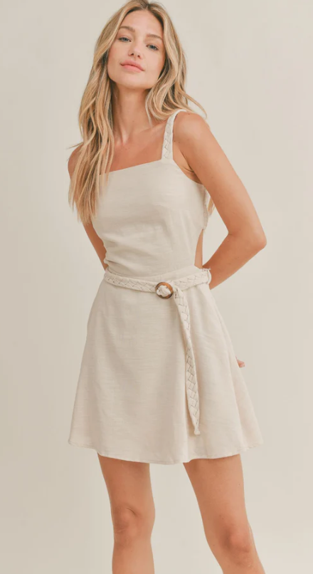 Sadie & Sage Glamping Belted Mini Dress