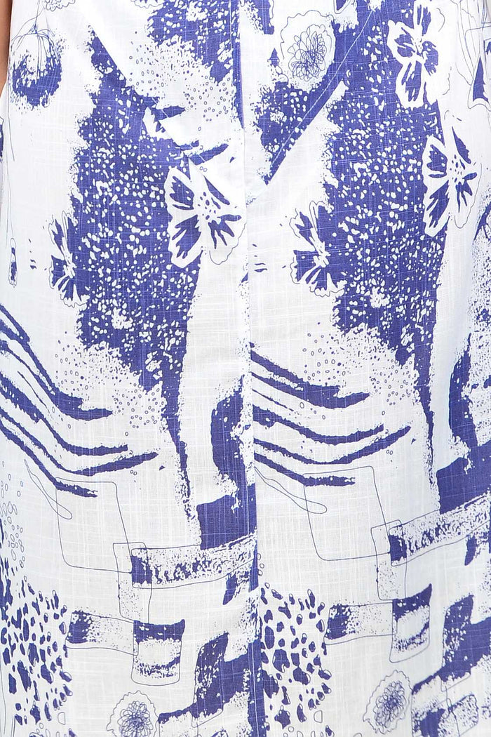 Ruby Rain Sail Away short sleeve tunic dress with a flowing fabric and nautical print, perfect for casual summer wear.