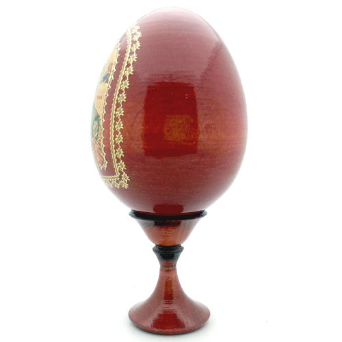 Saint Nicholas Wonderworker Icon Wooden Egg Large