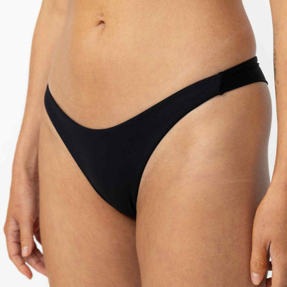 Saltwater Solids Hermosa Bikini Bottom - Black