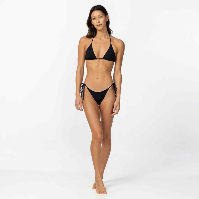 Saltwater Solids Maracas Bikini Bottom - Black