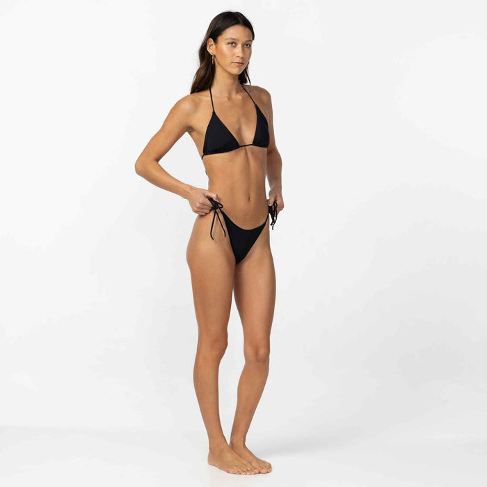 Saltwater Solids Maracas Bikini Bottom - Black
