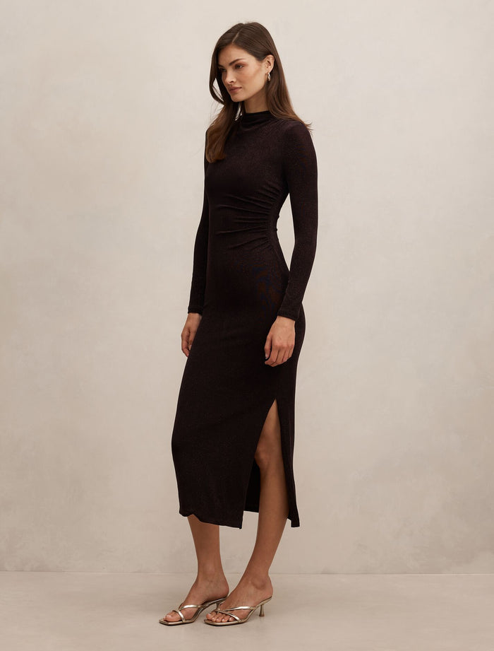 Sammy Glitter Long Sleeve Bodycon Dress Forever New