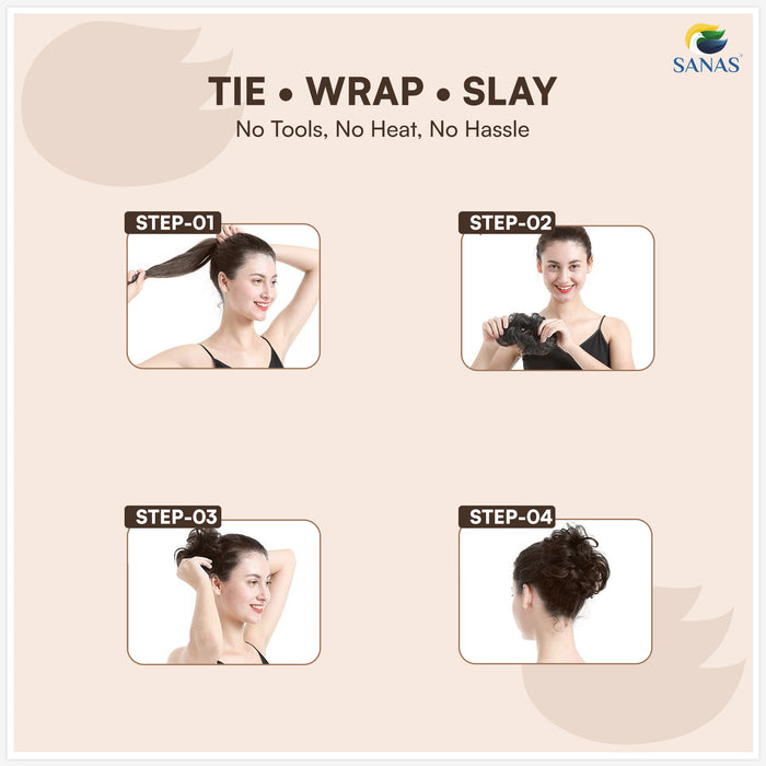 Brown Messy Bun Hair Extension Hair Accessories for Women
