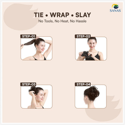 Brown Messy Bun Hair Extension Hair Accessories for Women