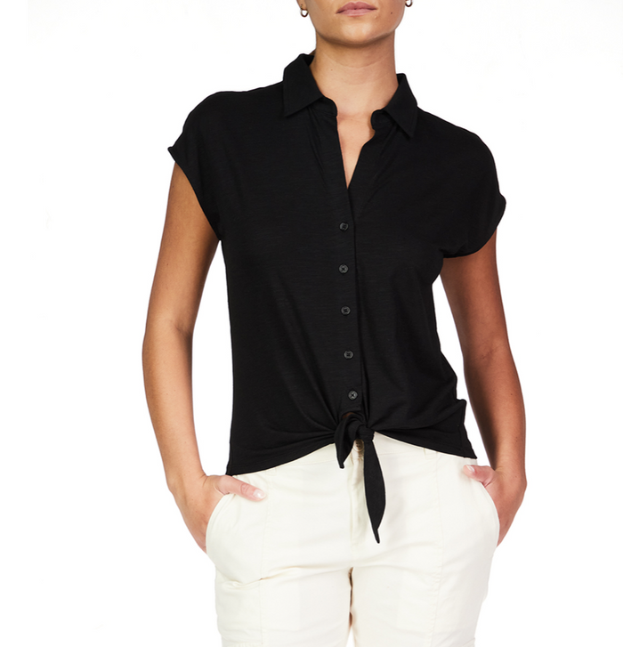 Sanctuary Lucky Girl Button Up Tee