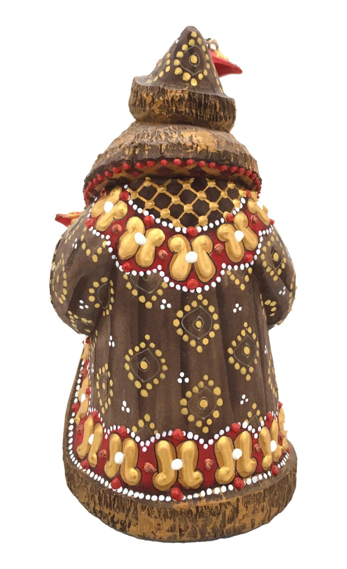 Santa with Birds Brown Coat BuyRussianGifts Store