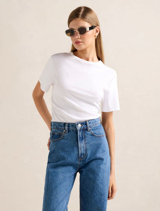 Saskia Boxy T-shirt Porcelain Forever New