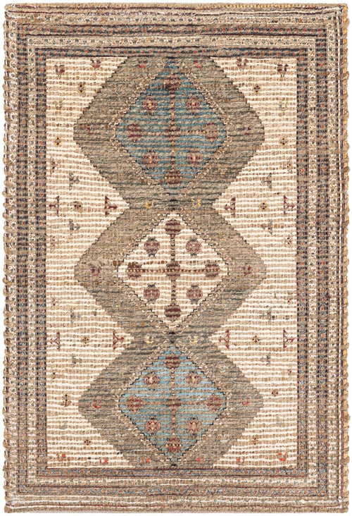 Desert Weave Jute Collection Area Rug -  Pampas Rectangle Beige Main