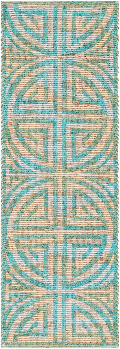 Ivory and Blue / Runner / 6 Ft Runner