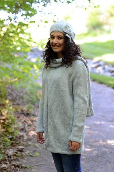 Scarf Cardigan and Bow Hat Pattern Universal Yarn