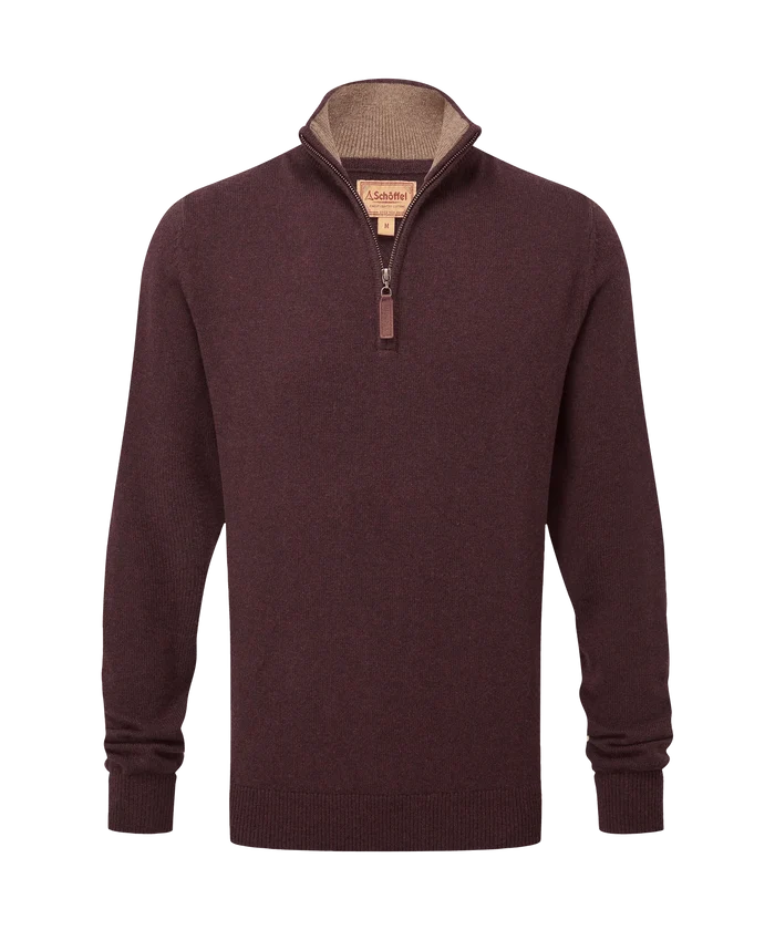 Schoffel Lewis Lambswool Quarter Zip Jumper