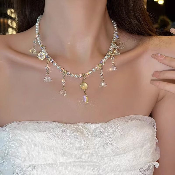Secret Garden Pearl Necklace - Fashionnsio