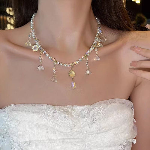 Secret Garden Pearl Necklace - Fashionnsio