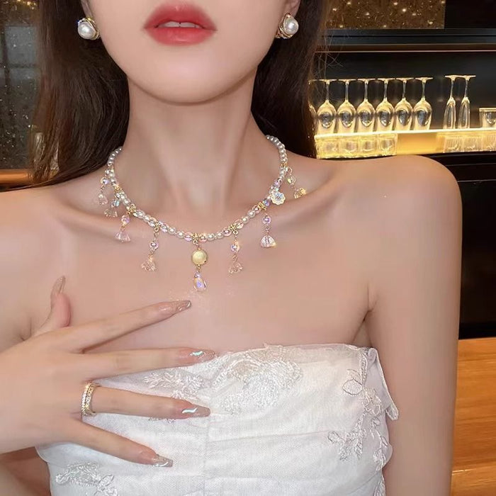 Secret Garden Pearl Necklace - Fashionnsio