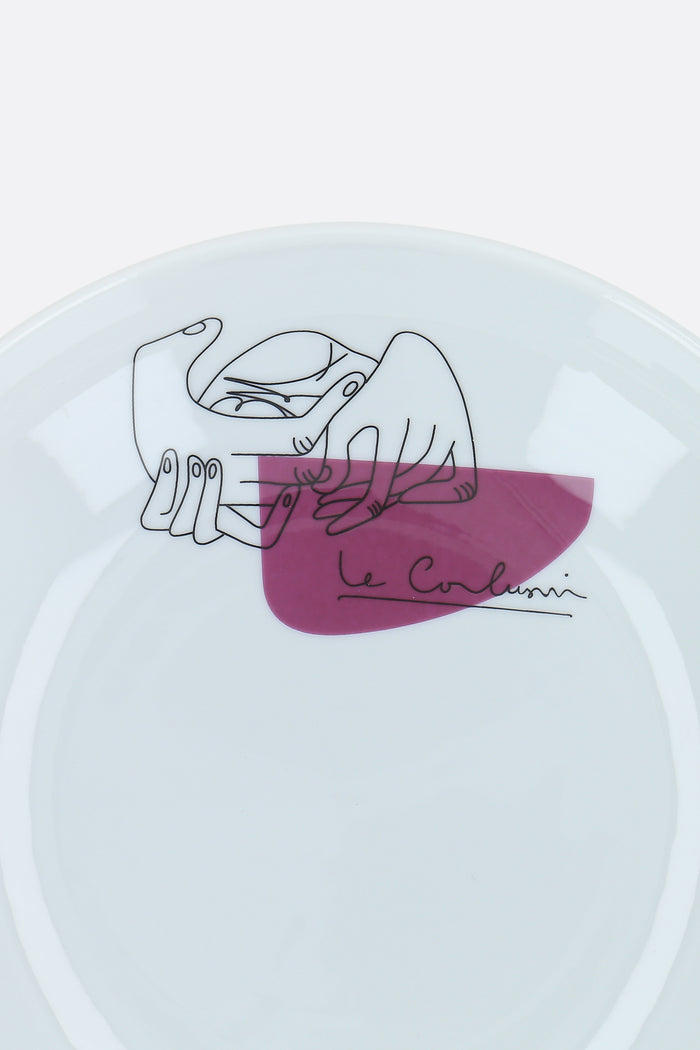 Service Prunier: porcelain two soup plate set