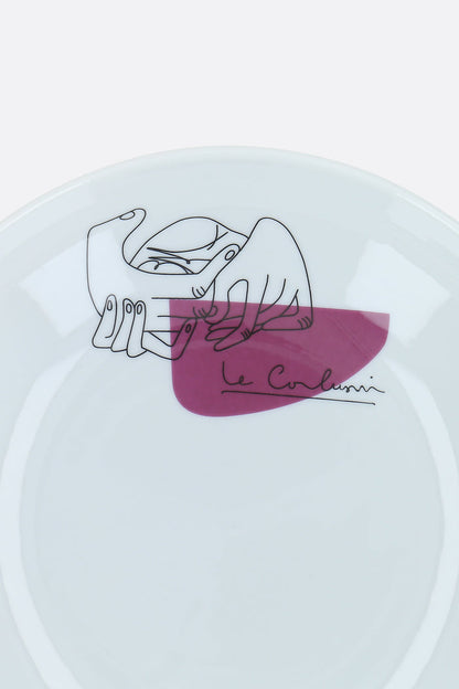 Service Prunier: porcelain two soup plate set