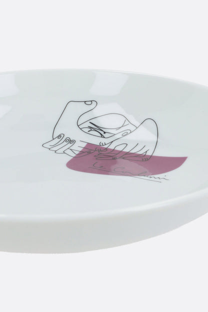 Service Prunier: porcelain two soup plate set