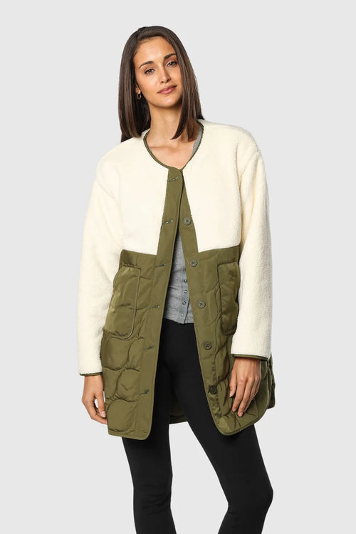 Sherpa Quilted Jacket Outerwear - Front