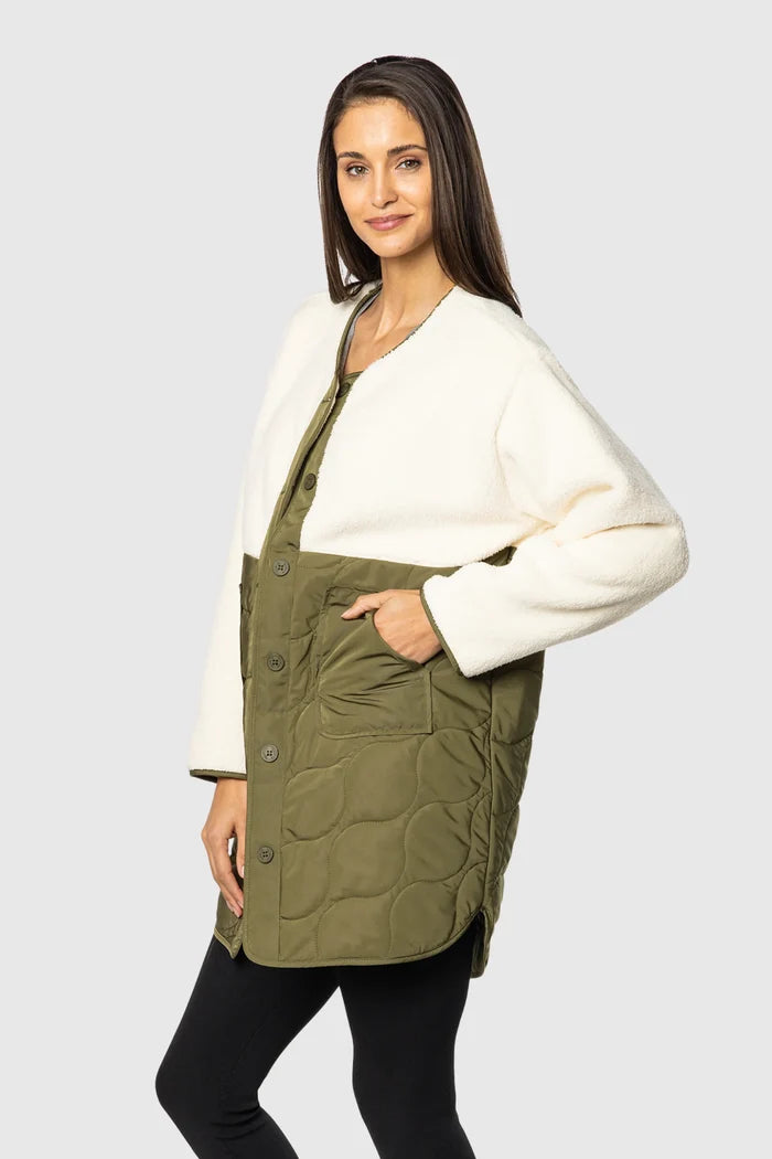 Sherpa Quilted Jacket Outerwear - Back