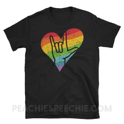 Sign Love Classic Tee - Black / S - T-Shirts & Tops peachiespeechie.com