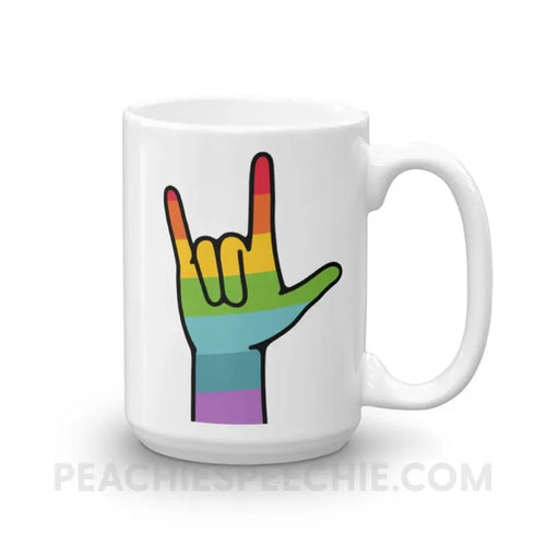 Sign Love Coffee Mug - 15oz - Mugs peachiespeechie.com