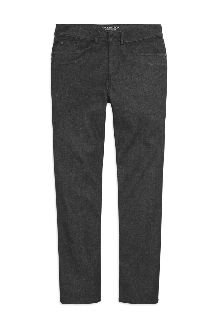 Black Wash | Front view of SILVER Relaxed Denim in Black Wash