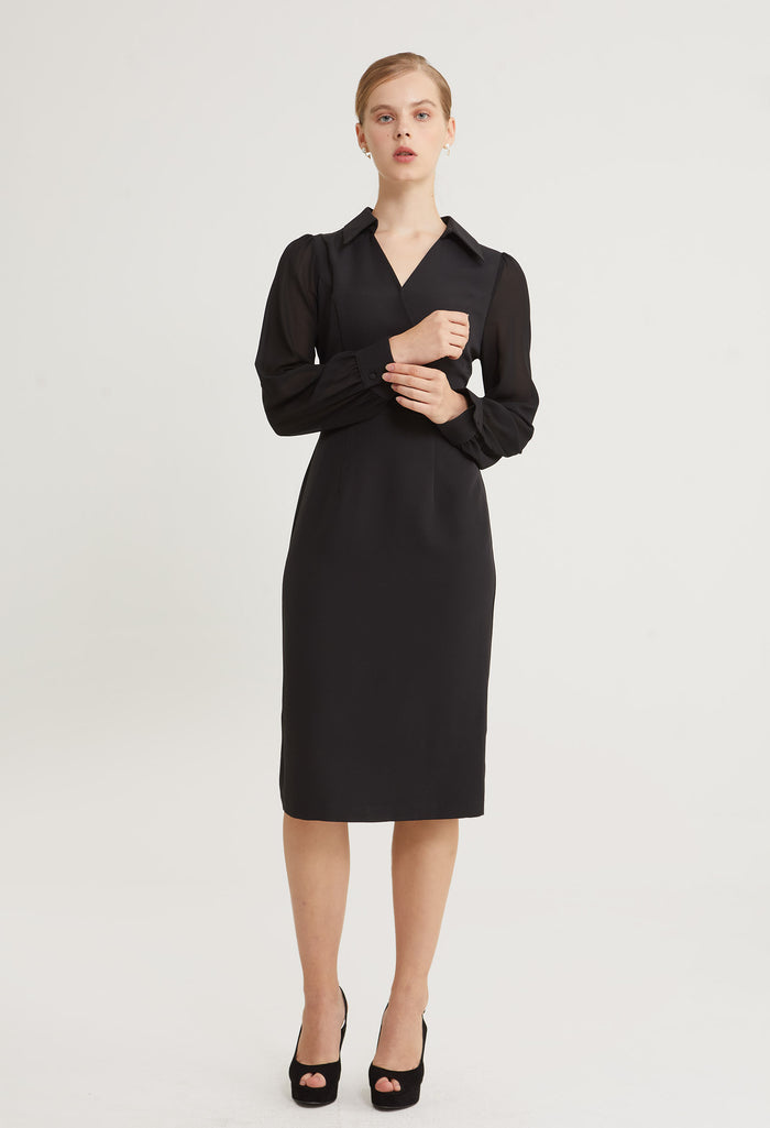 Sleek Cinched Midi dress