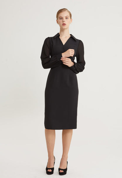 Sleek Cinched Midi dress
