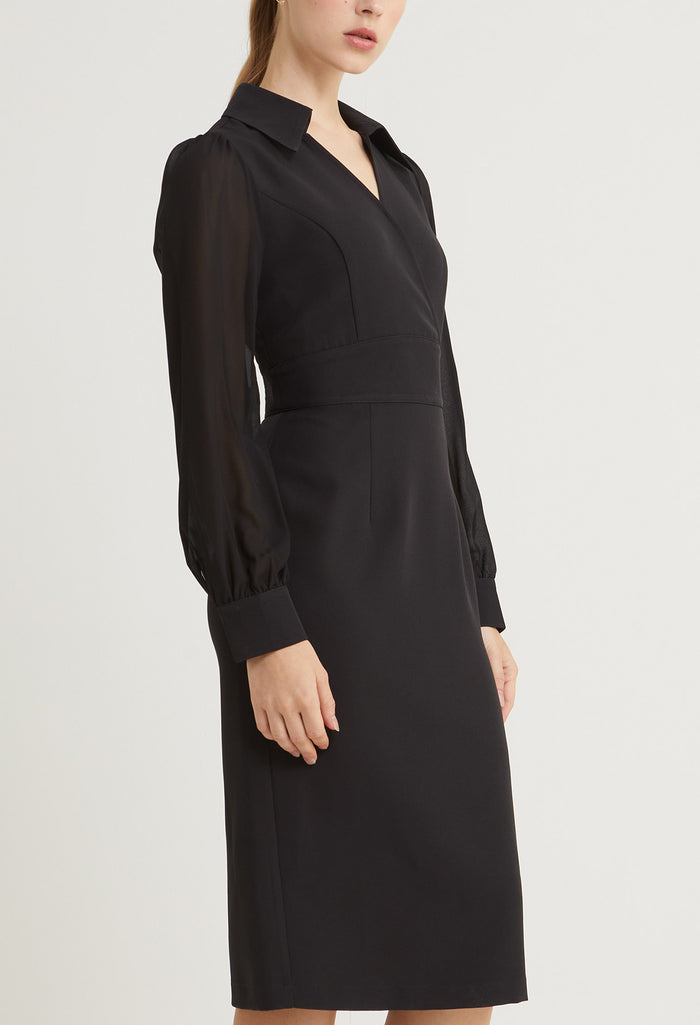 Sleek Cinched Midi dress