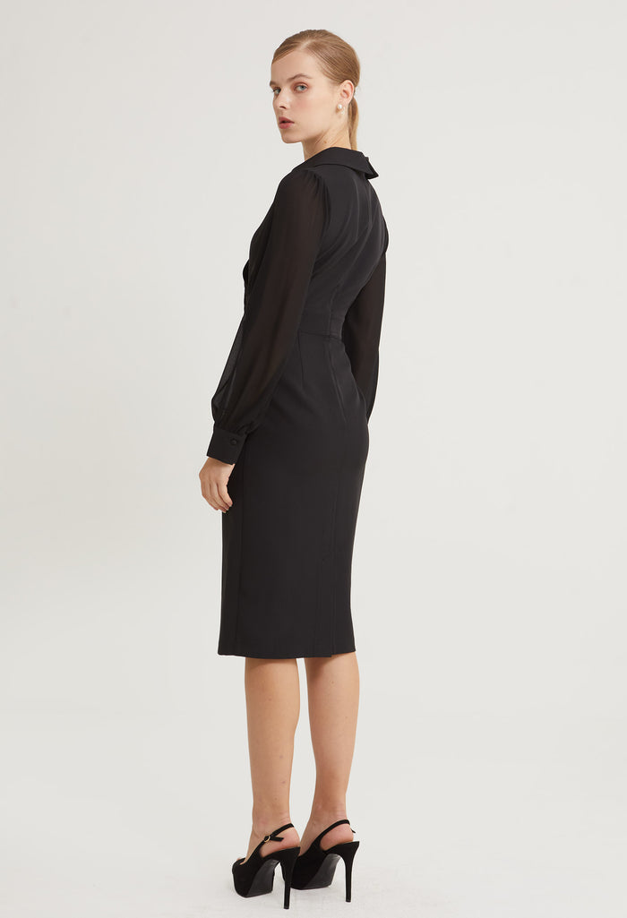 Sleek Cinched Midi dress