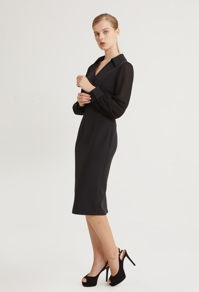 Sleek Cinched Midi dress