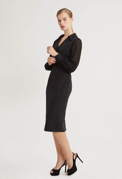 Sleek Cinched Midi dress