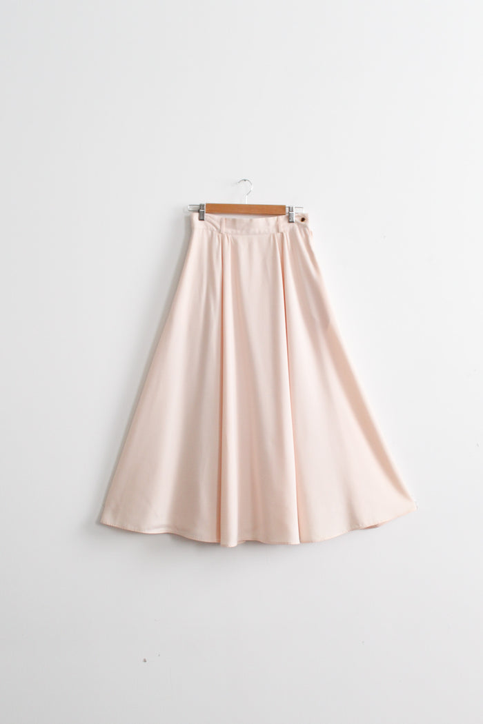 slipper pink maxi skirt