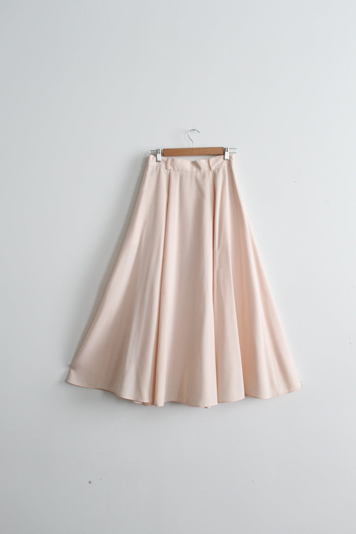 slipper pink maxi skirt