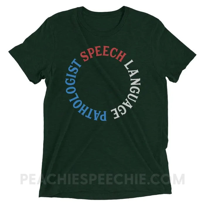 SLP Circle Tri-Blend Tee - Emerald Triblend / XS - T-Shirts & Tops peachiespeechie.com