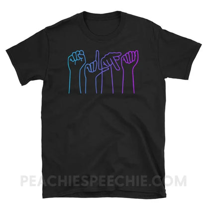 SLPA Hands Classic Tee - Black / S - T-Shirts & Tops peachiespeechie.com