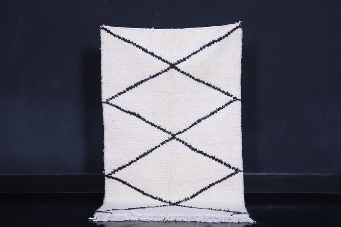 Small Beni Ourain Rug – 2.7 x 4.5 ft Handmade Moroccan Runner - Beni ourain rugs