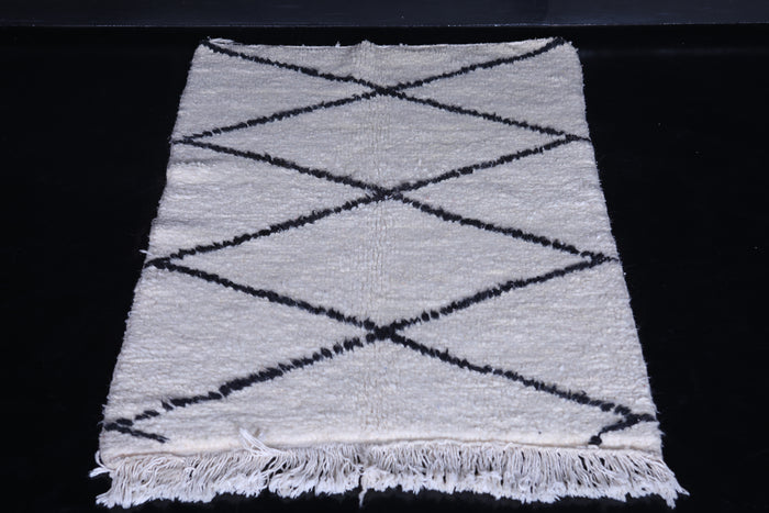 Small Beni Ourain Rug – 2.7 x 4.5 ft Handmade Moroccan Runner - Beni ourain rugs