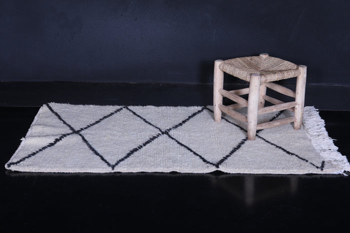 Small Beni Ourain Rug – 2.7 x 4.5 ft Handmade Moroccan Runner - Beni ourain rugs