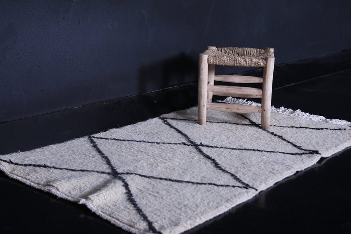 Small Beni Ourain Rug – 2.7 x 4.5 ft Handmade Moroccan Runner - Beni ourain rugs