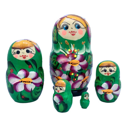 Small Nesting Dolls Green BuyRussianGifts Store