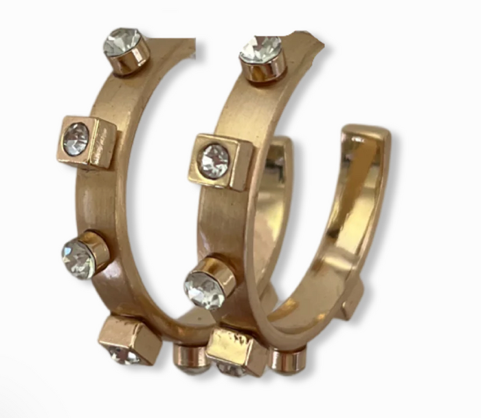 Smith & Co. Petite Metal Jewel Hoop