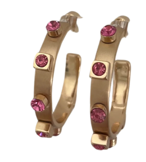 Smith & Co. Petite Metal Jewel Hoop